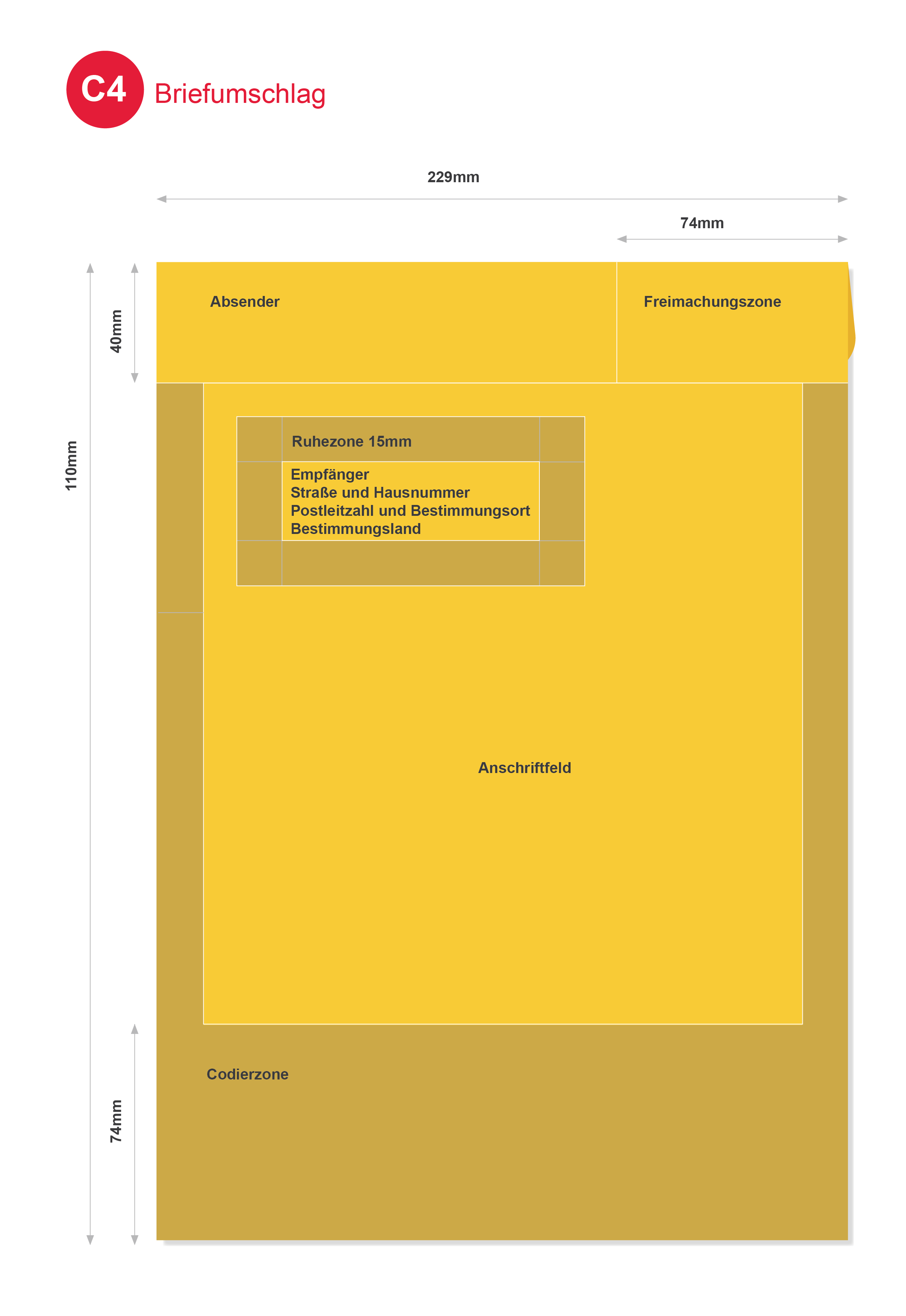 Absender Brief Fenster