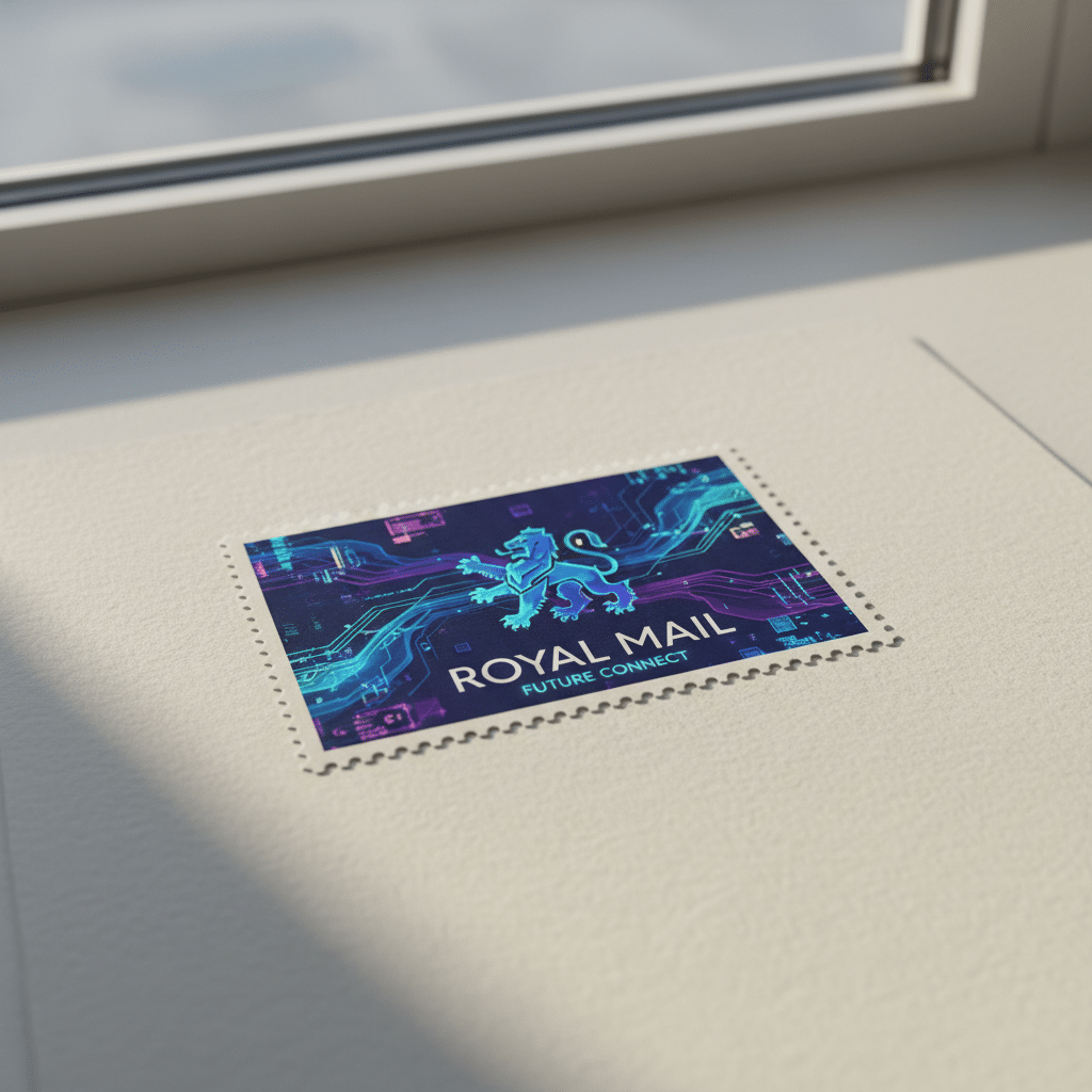 Royal Mail Briefmarke symbolisiert bevorstehende moderne Veränderungen Bild