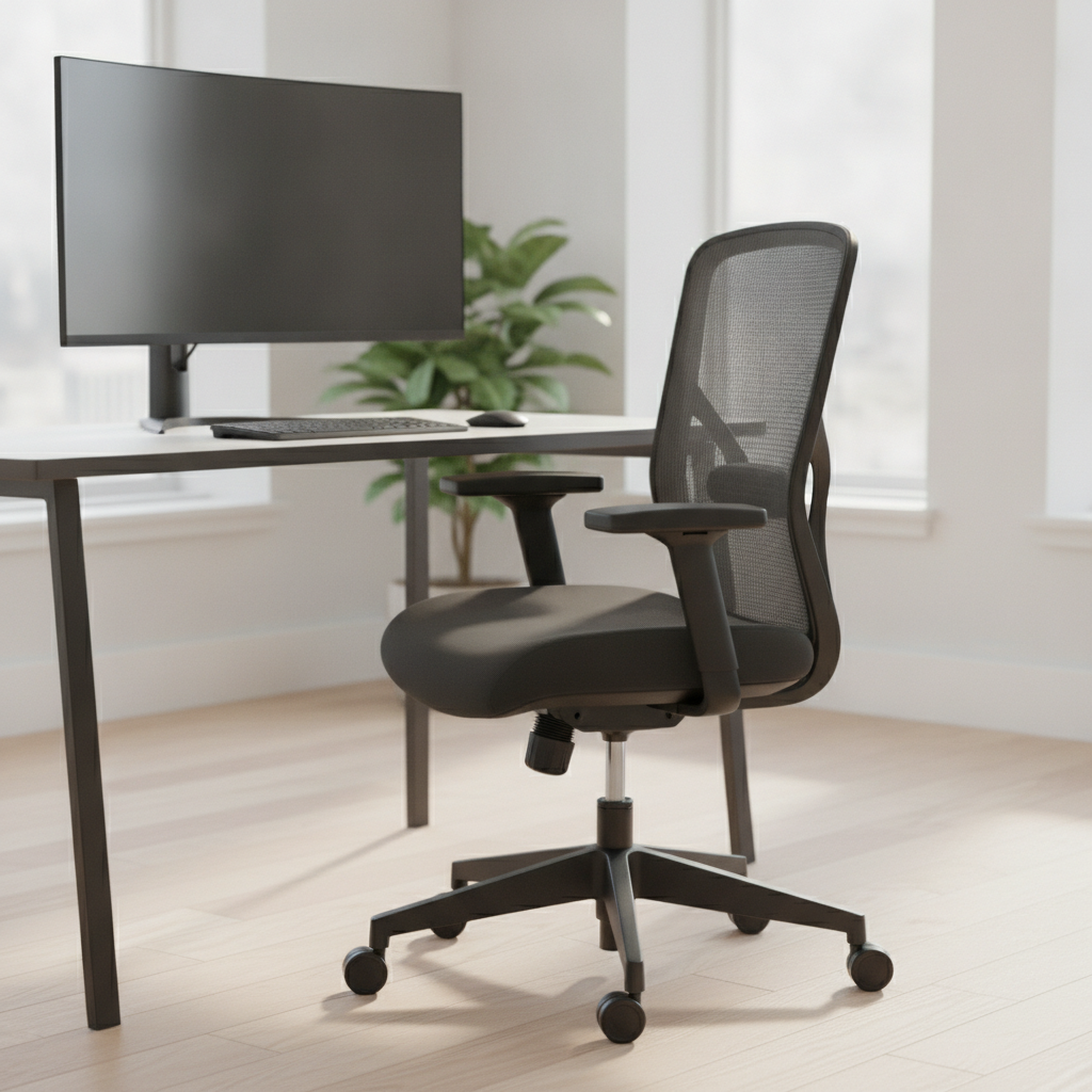 Ergonomisch sitzen R&uuml;ckenlehne und Armlehnen richtig einstellen Bild