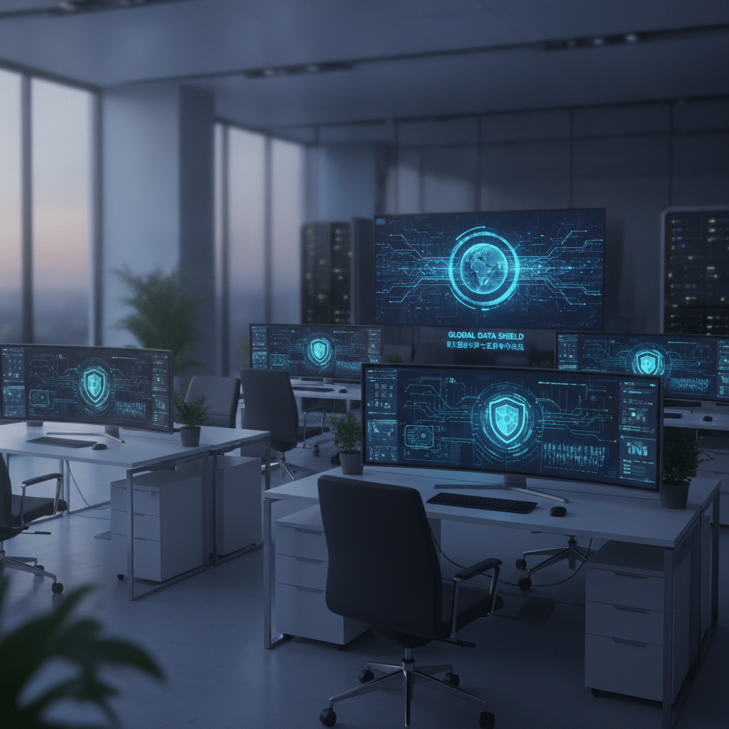 Datensicherheit im B&uuml;ro durch moderne Sicherheitssoftware gew&auml;hrleistet Bild
